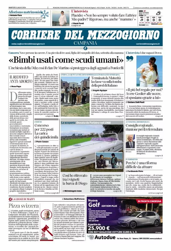 Prima-pagina-corriere del mezzogiorno-del-2024-07-02